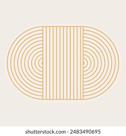 Unique geometric circular patterns, geometric lines and graphic designs. The design style of the abstract pattern is both modern and visually impactful, suitable for art design, graphic design, textil