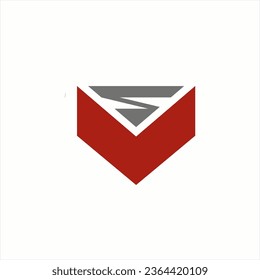 Diseño del logotipo de la letra geométrica V S.