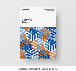 Einzigartige geometrische Muster-Firmenidentitätsvorlage. Einfaches Vektordesign-Konzept für Corporate Cover.