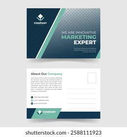 Unique Geometric Postcard Design Layout