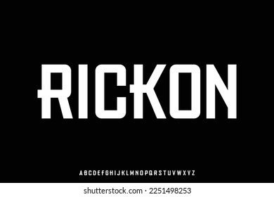 Unique geometric sans serif display font vector