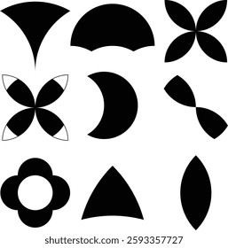 Unique geometric shapes for creative design projects