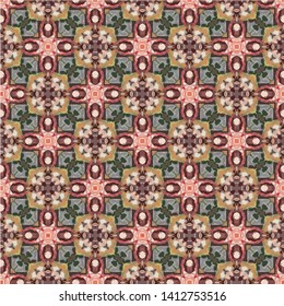 Unique geometric swatch. Perfect for wrapping paper, wallpaper, textile and surface design. Creative Ethnic Style seamless pattern