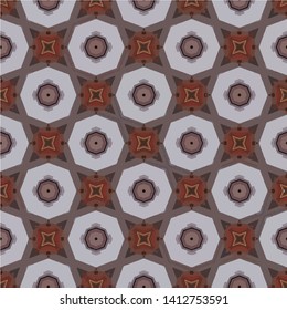 Unique geometric swatch. Perfect for wrapping paper, wallpaper, textile and surface design. Creative Ethnic Style seamless pattern
