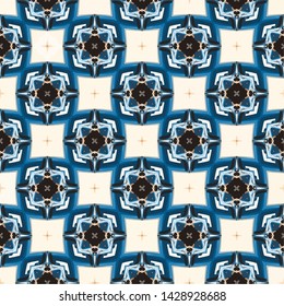 Unique geometric swatch. Perfect for wrapping paper, wallpaper, textile and surface design. Creative Ethnic Style seamless pattern