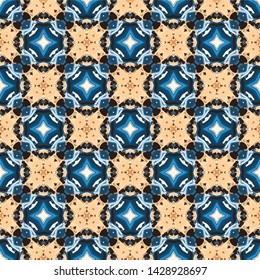 Unique geometric swatch. Perfect for wrapping paper, wallpaper, textile and surface design. Creative Ethnic Style seamless pattern