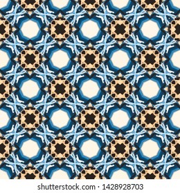 Unique geometric swatch. Perfect for wrapping paper, wallpaper, textile and surface design. Creative Ethnic Style seamless pattern