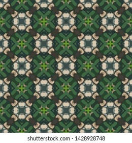 Unique geometric swatch. Perfect for wrapping paper, wallpaper, textile and surface design. Creative Ethnic Style seamless pattern