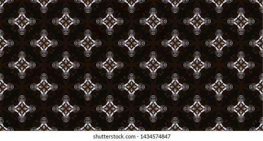 Unique geometric swatch. Perfect for wrapping paper, wallpaper, textile and surface design. Creative Ethnic Style seamless pattern