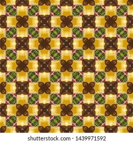 Unique geometric swatch. Perfect for wrapping paper, wallpaper, textile and surface design. Creative Ethnic Style seamless pattern