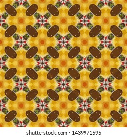 Unique geometric swatch. Perfect for wrapping paper, wallpaper, textile and surface design. Creative Ethnic Style seamless pattern