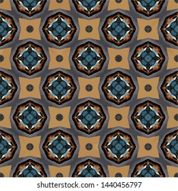 Unique geometric swatch. Perfect for wrapping paper, wallpaper, textile and surface design. Creative Ethnic Style pattern