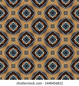Unique geometric swatch. Perfect for wrapping paper, wallpaper, textile and surface design. Creative Ethnic Style pattern
