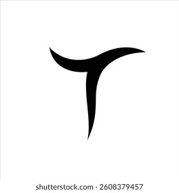 Unique Geometric T Monogram Trendy Minimalist Logo Design