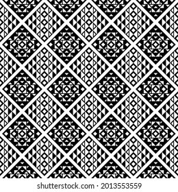 Unique Geometric Vector Seamless Pattern in ethnic style. Aztec textile print. Perfect for backgrounds, wrapping paper and fabric design.