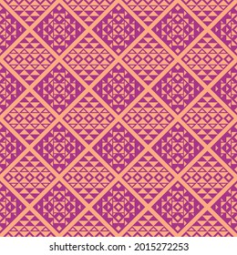 Unique Geometric Vector Seamless Pattern in ethnic style. Aztec textile print. Perfect for backgrounds, wrapping paper and fabric design.