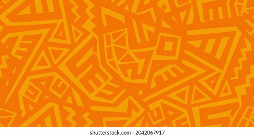 Unique Geometric Vector Seamless Pattern made in ethnic style. Aztec textile print. African traditional design. Creative boho pattern. Perfect for site backgrounds, wrapping paper and fabric design.