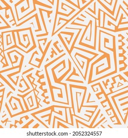 Unique Geometric Vector Seamless Pattern made in ethnic style. Aztec textile print. African traditional design. Creative boho pattern. Perfect for site backgrounds, wrapping paper and fabric design.