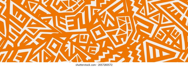 Unique Geometric Vector Seamless Pattern made in ethnic style. Aztec textile print. African traditional design. Creative boho pattern. Perfect for site backgrounds, wrapping paper and fabric design.