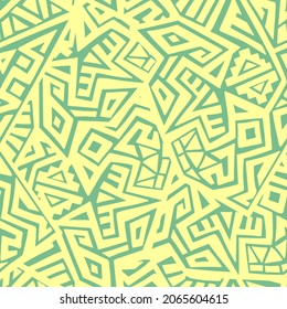 Unique Geometric Vector Seamless Pattern made in ethnic style. Aztec textile print. African traditional design. Creative boho pattern. Perfect for site backgrounds, wrapping paper and fabric design.