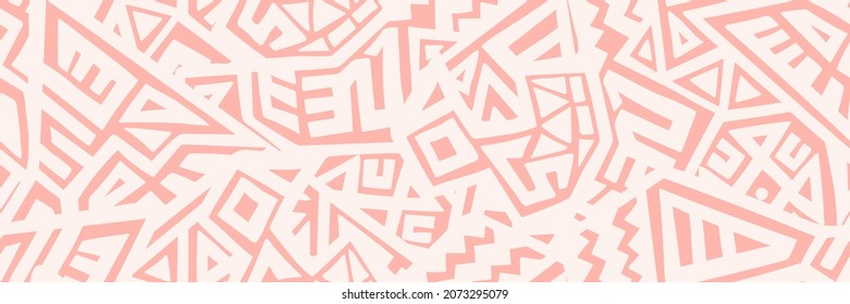 Unique Geometric Vector Seamless Pattern made in ethnic style. Aztec textile print. African traditional design. Creative boho pattern. Perfect for site backgrounds, wrapping paper and fabric design.