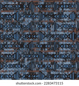 Unique Geometric Vector Seamless Pattern made in ethnic style. Aztec textile print. Perfect for site backgrounds, wrapping paper and fabric design.