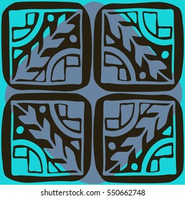 Unique Geometric Vector Seamless Pattern made in ethnic style. Textile print. Perfect for site backgrounds, wrapping paper and fabric design.
