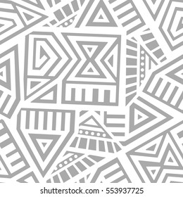 Unique Geometric Vector Seamless Pattern made in ethnic style. Aztec textile print. Perfect for site backgrounds, wrapping paper and fabric design.