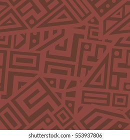 Unique Geometric Vector Seamless Pattern made in ethnic style. Aztec textile print. Perfect for site backgrounds, wrapping paper and fabric design.