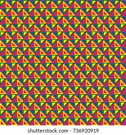 Unique geometric vector seamless pattern made in ethnic style. Aztec textile print. Perfect for site backgrounds, wrapping paper and fabric design.
