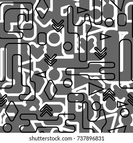 Unique Geometric Vector Seamless Pattern made in ethnic style. Aztec textile print. Perfect for site backgrounds, wrapping paper and fabric design.