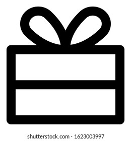 Unique gift icon, illustration, vector