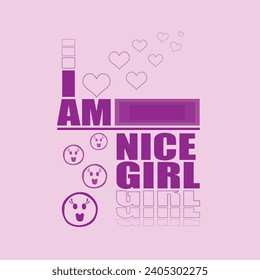 Unique girls typography tshirt design