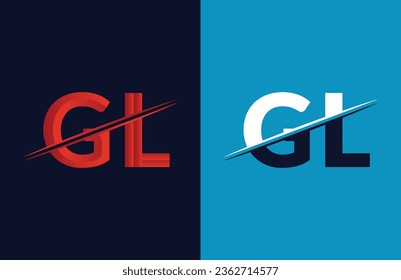 Unique GL letter logo Icon vector template.