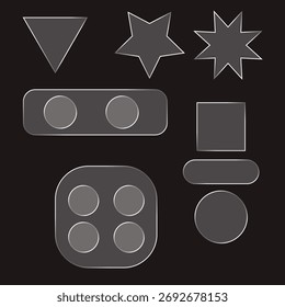 Icono de iluminación de marco de vidrio único 