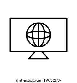 Unique Global News Vector Line Icon