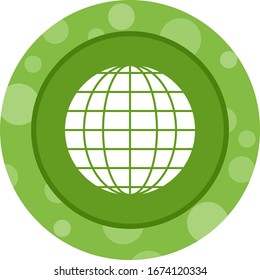Icono de glifo de vector de globo único