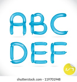 Unique Glossy Balloon Alphabet, Letters, Illustration, Sign, Icon, Symbol for Baby, Family, Education