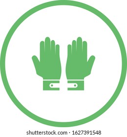 Unique Gloves Vector Glyph Icon