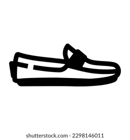 A unique glyph icon of loafer 