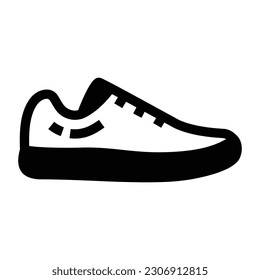 A unique glyph icon of moccasin shoe 