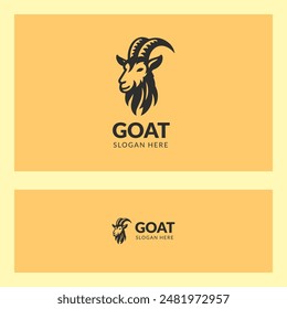 unique goat head silhouette logo