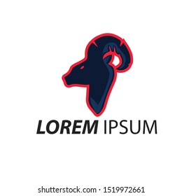 unique goat logo animal illustration.-esport logo