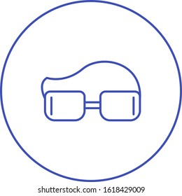 Unique Goggles Vector Line Icon