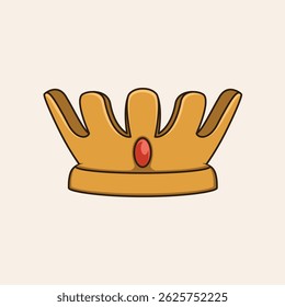 Unique gold crown. Vector design