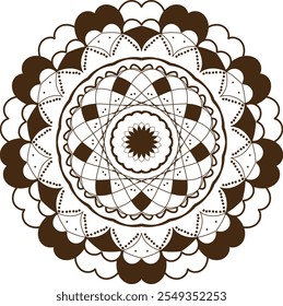 Unique and Golden color mandala design