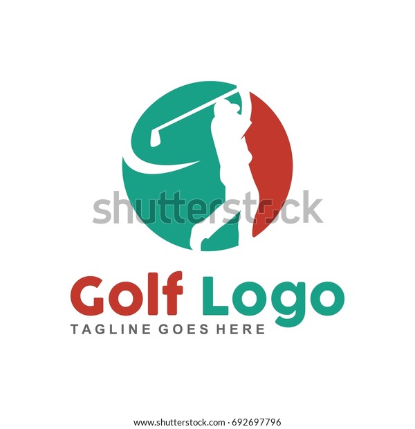 Unique Golf Logo Minimalist Shapes Colors Stock Vector (Royalty Free ...