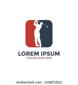 unique golf logo vector illustration design. icon