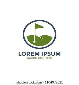 unique golf logo vector illustration design. icon
