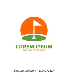 unique golf logo vector illustration design. icon